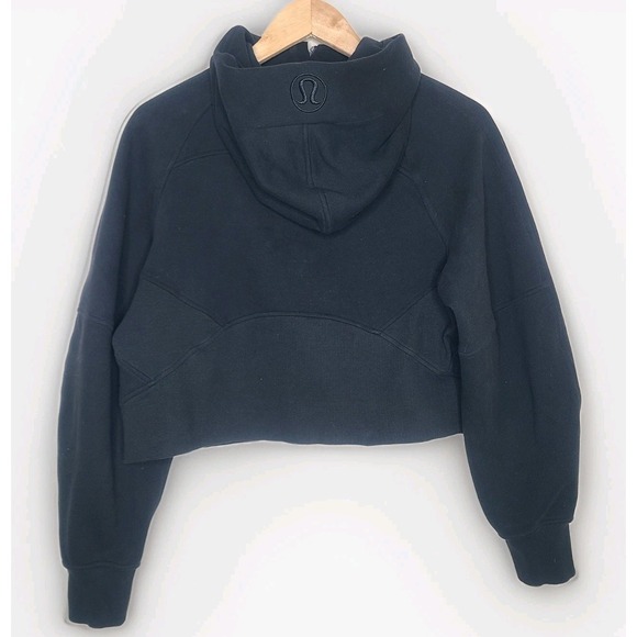 Lululemon Scuba Crop Hoodie Women Size XS/S Half Zip Long Sleeve Black - Picture 4 of 5